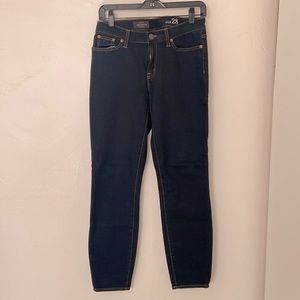 JCREW Toothpick Dark Blue Jeans Size 28